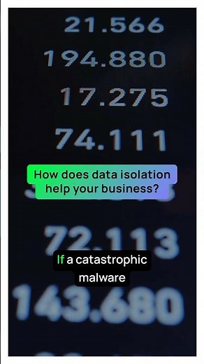 How does data isolation help your business?