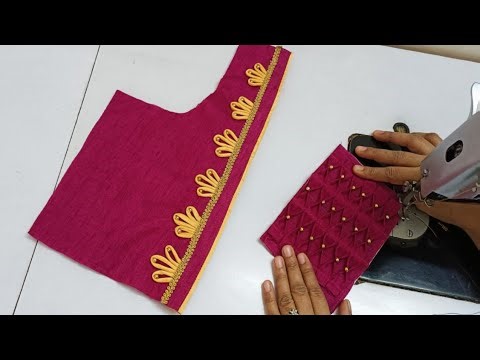 Simple and easy blouse back neck design || cutting and stitching back neck blouse design || blouse