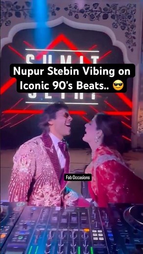 Nupur Sanon and Stebin Ben Vibing on Old Songs at their Wedding Reception | DJ Console | Kriti Sanon