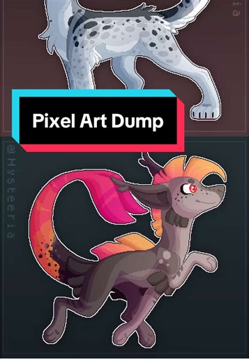 A collection of pixel commissions I made previously. I need to get around to making more pixel art, but I have so many unfinished projects that I’m hyper fixating on atm #digitalart #digitalartist #pixelart #originalcharacters #commissionsopen