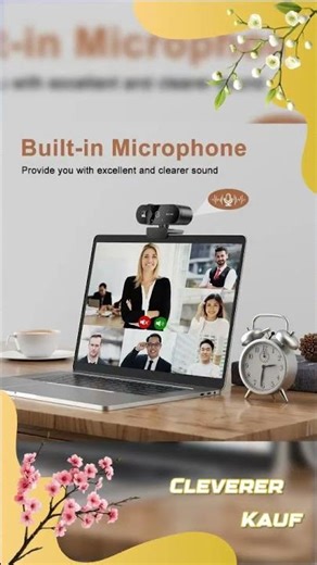 4K HD Webcam with Microphone – Auto-Focus USB Camera for PC and Laptop