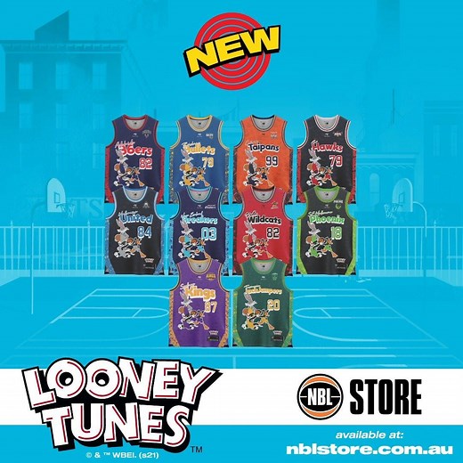 9.5K views · 603 reactions | Back for a limited time only! The NBL x Looney Tunes Jersey Collection features your favorite cartoon characters on official sports uniforms! Available in Australia. Get your limited edition jersey while stocks last: https://www.nblstore.com.au/collections/looney-tunes | Looney Tunes | Facebook