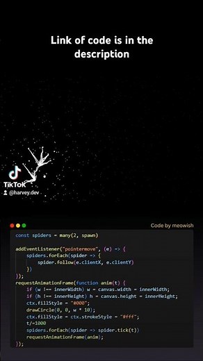 Interactive spider #programming #interactive #spider #code #htmlcssjavascript