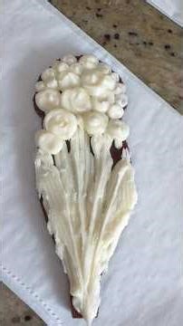 Mother’s Day floral cookie dark chocolate fudge & vanilla buttercream #shorts #baking #cookies #love