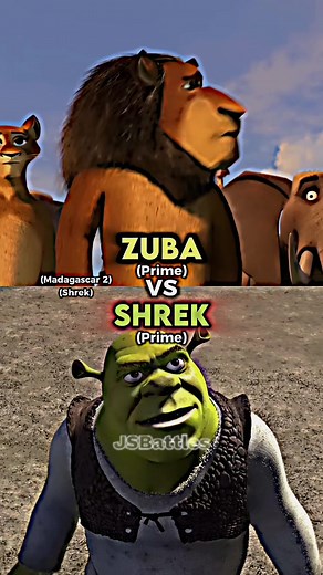 Zuba vs Shrek #shrek #dreamworks #berniemac #madagascar #madagascar2 #shrek2 #shrekislove #edits #battle #jsbattles