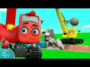 Blockage in the Trench - Digley and Dazey | Construction Cartoons for Kids