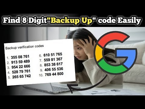 How To Find 8 Digit Backup Code From Google in 1 minut ll Secure Your Google Account 2023