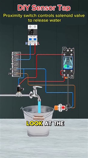 Electro Expert on Instagram: "Automatic Water Dispenser Wiring No Touch Water Tap Explained with Relay & Sensor! #educación #electronics #electrical #shorts"
