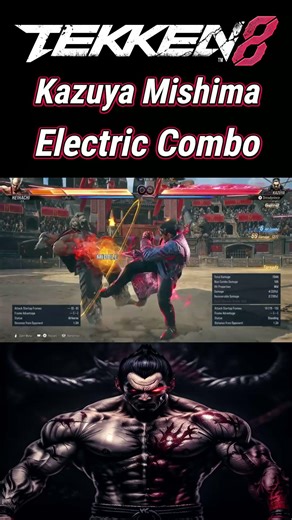 KAZUYA MISHIMA Combo Guide (Season 2) | TEKKEN 8🔥 #shorts #tekken8 #kazuya #tekken #youtubeshorts