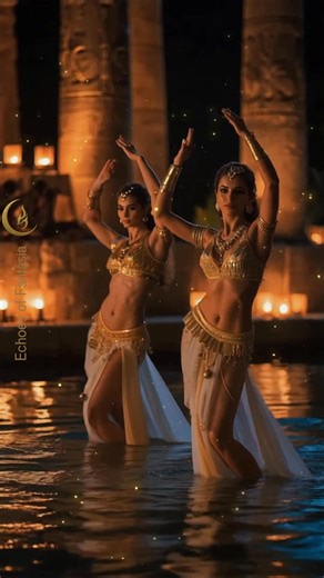 "Temple of Grace: The Sacred Dance Begins" In the flickering light of ancient flames, two temple dancers rise from the sacred waters. Their golden movements are not just a danceม but a ritual of welcome. A tribute. A memory carved in candlelight. Tonight, the gods are watching... and so are we. #TempleDance #MysticRitual #SacredWaters #GoldenElegance #FantasyArt #AncientCeremony #EchoesOfFantasia #MythicalWorlds #DanceOfTheDivine #WarriorPriestess #AIArtistry #CinematicFantasy #EpicVisuals #Stor