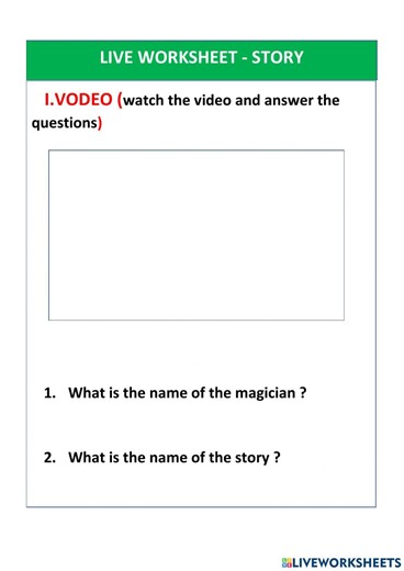 The little fir tree interactive worksheet