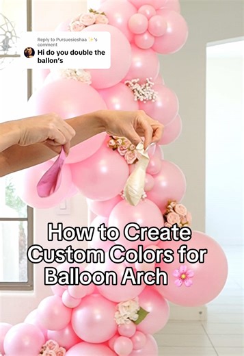 Replying to @Pursuesieshaa ✨ Want unique balloon colors for your next event? Learn how to make custom balloon colors using the double stuffing technique! Perfect for balloon garlands, balloon arch, and XL balloon bouquets 🌸 . . . #BalloonArch #BalloonDecor #DoubleStuffing #CustomBalloonColors #BalloonGarland #BalloonArtist #DIYBalloons #balloontip