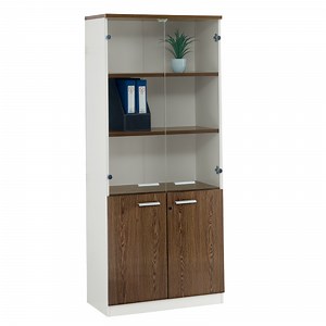 [Hot Item] Glass Door Cupboard Large Office Furniture Bookcase Filing Cabinet