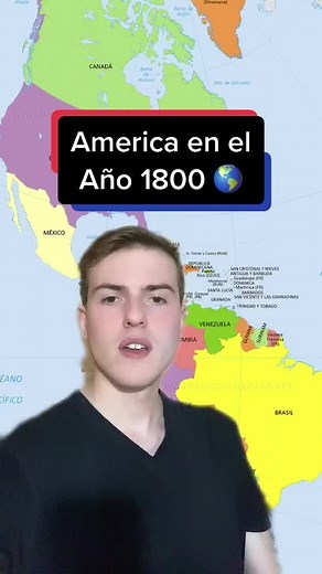América en el año 1800: Mapa, Historia y Política