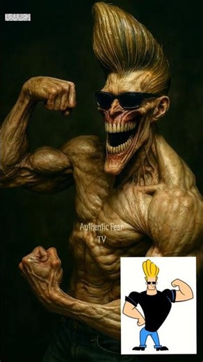 Scary Version of "Johnny Bravo" #scary #shorts #fypシ゚viral #creepy #spooky #dark #horror