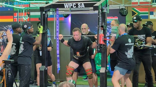 Live from WPC world championships in Durban South Africa Dan Shearly 3rd attempt 275kg good lift | British Powerlifting Union