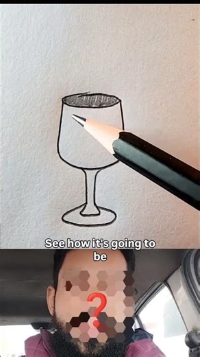 How to draw a 3d glass drawing #3d #drawing #arttutorial