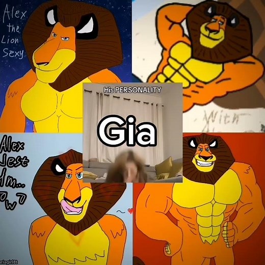 Gia likes this Lion (Alex the lion of course) 🐆💖😘🦁🔥 #Madagascar #alexthelion #animation#edit #fyp