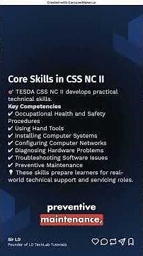 Lesson 1: Fundamental Concepts in Computer System Servicing (CSS NC II) 🖥️ | TESDA CSS Introduction