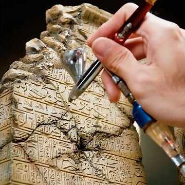 Realistic aged stone you can actually replicate #airbrushing #painting #diy
