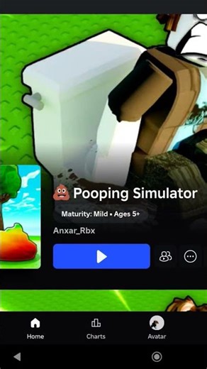 Hi Welcome, #roblox Game name: Pooping Simulator