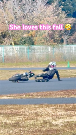 #kimonorider opens the throttle anyway! She loves her #kx112 with #nsr50 ‘s wheels! #motogymkhana