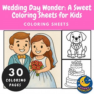 Wedding Day Wonder: A Sweet Coloring Pages for Kids