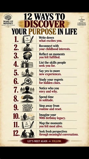 12 Ways to Discover Your Purpose in Life#WakeUpMindset #Purpose #SelfMastery #PersonalGrowth