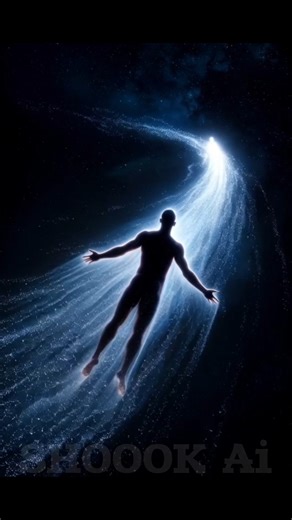 Human glitching into data-comet light being…😱