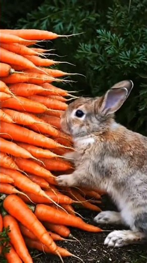 Cute Rabbit Eating Carrots 🥕🐰 | Adorable Bunny Moments