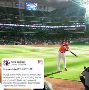 These Houston Astros fans got a gender reveal assist from Josh Reddick 👏 | ESPN