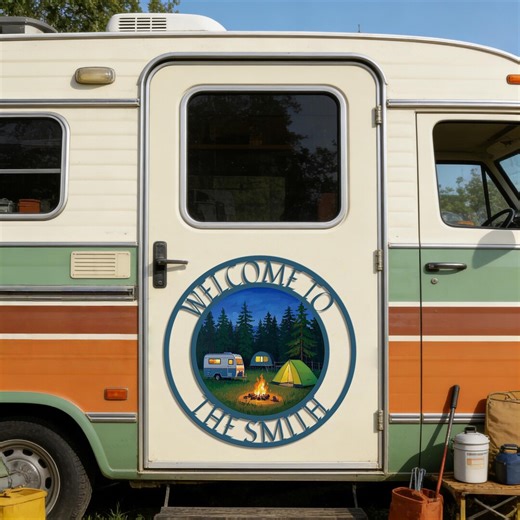 Custom Night Camping Name Signs - RV Decor - Personalized Camper Gifts for Travelers- Custom Name Sign - Metal Wall Art - Etsy