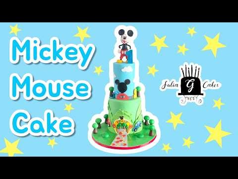 Making a Mickey Mouse Clubhouse Cake for a 1st Birthday Party! | Cake Decorating Timelapse