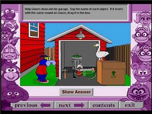 Beginning sounds with the Muppets. Kermit, Fozzie, Rowlf and Gonzo.