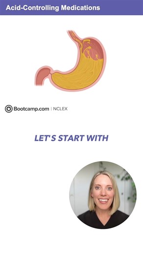 Comment "Crash Course" to get our high-yield full crash course video about Acid-Controlling Medications. #NCLEX #nursingstudent #nursingschool | NCLEX Bootcamp