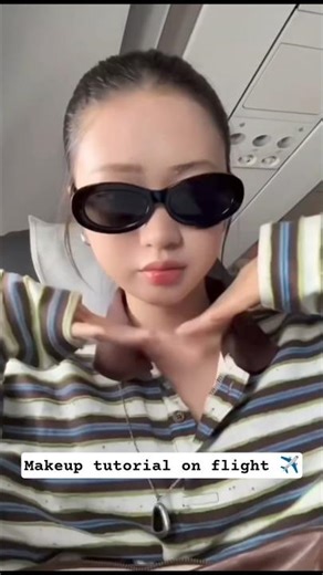 on flight Makeup tutorial ✈️ #style #fyp #shorts #makeup #makeover #asmr