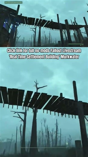 Rope Bridge across Pond at Murkwater 'Real Time Settlement Building' no mods