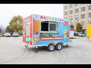 12ft Ice Cream Trailer Display - Henan Camp Food Trailer