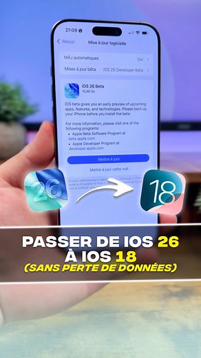Comment effectuer un downgrade d'iOS 26 à iOS 18