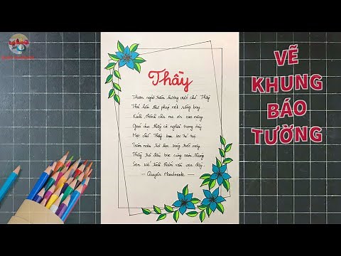 Vẽ khung báo tường đẹp | Vẽ trang trí báo tường đẹp đơn giản