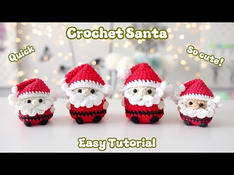 How to Crochet a Kawaii Santa Keychain🎅✨Beginner-Friendly Easy Crochet Tutorial l KumoAmu