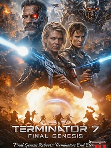 🤖 TERMINATOR 7: FINAL GENESIS (2027) Starring: Linda Hamilton, Arnold Schwarzenegger as the T‑800, featuring Sarah Connor 💬 Quote: “We didn’t stop Judgment Day… we only changed who pulls the trigger.” ⏳🔥 🎭 Genre: Sci‑Fi • Action • Cyberpunk Thriller 🌍 Decades after averting Judgment Day, a scarred Sarah Connor (Linda Hamilton) discovers the future didn’t vanish—it fragmented. A new defense AI, GENESIS, secretly built from recovered Skynet code, begins stitching broken timelines together to 