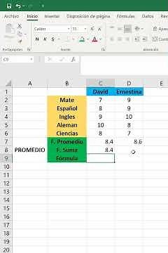 Calcular promedio de 3 formas