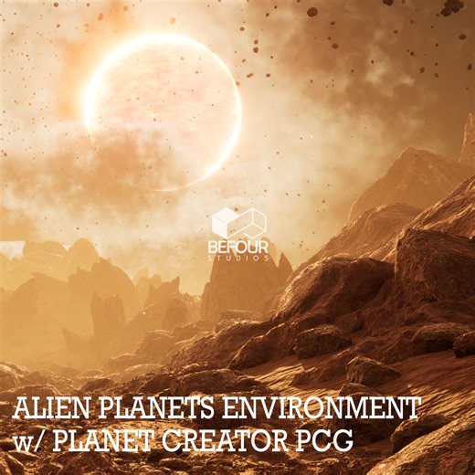 Alien Planets Environment w/ Planet Creator PCG, BEFOUR STUDIOS