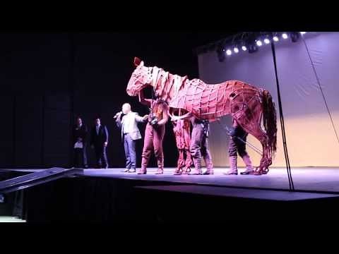 War Horse full-size horse puppet stage show demonstration in Salt Lake City