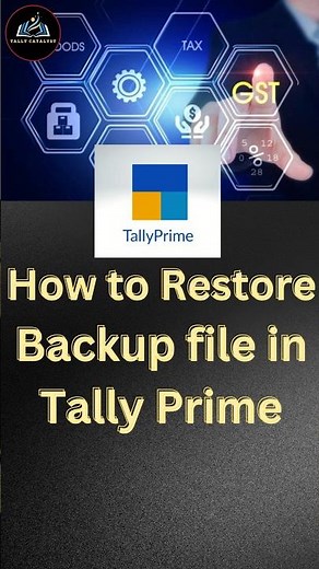 How to restore backup file in tally Prime| restore backup in tally prime #shorts