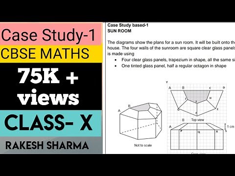 Case study based questions class 10 | Sunroom | cbse class 10 Maths |