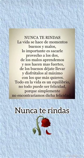 Nunca Te Rindas: El Equilibrio de la Vida