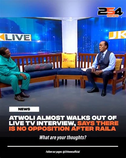Angry Atwoli Almost Walks Out of Live TV Interview, Declares There Is No Opposition in Kenya After Raila Odinga. | 254 News