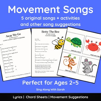Movement Songs Bundle | Preschool & Kindergarten Circle Time Music